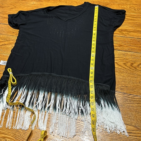 French Blue black batwing style top. Sequin detail. Size Small. New with tags. - Picture 9 of 11